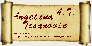 Angelina Tešanović vizit kartica